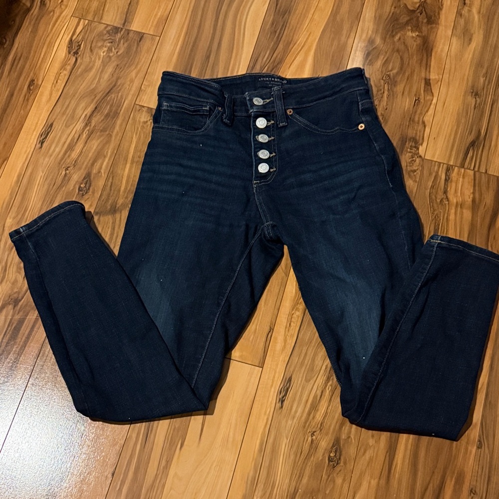 Lucky Brand Women's High Rise Jeans - Dark Blue